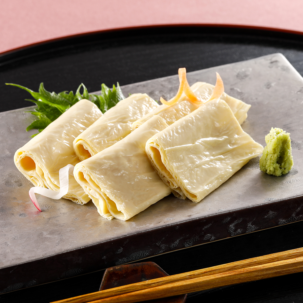 生ゆばセット（引上げ湯葉と巻き湯葉）